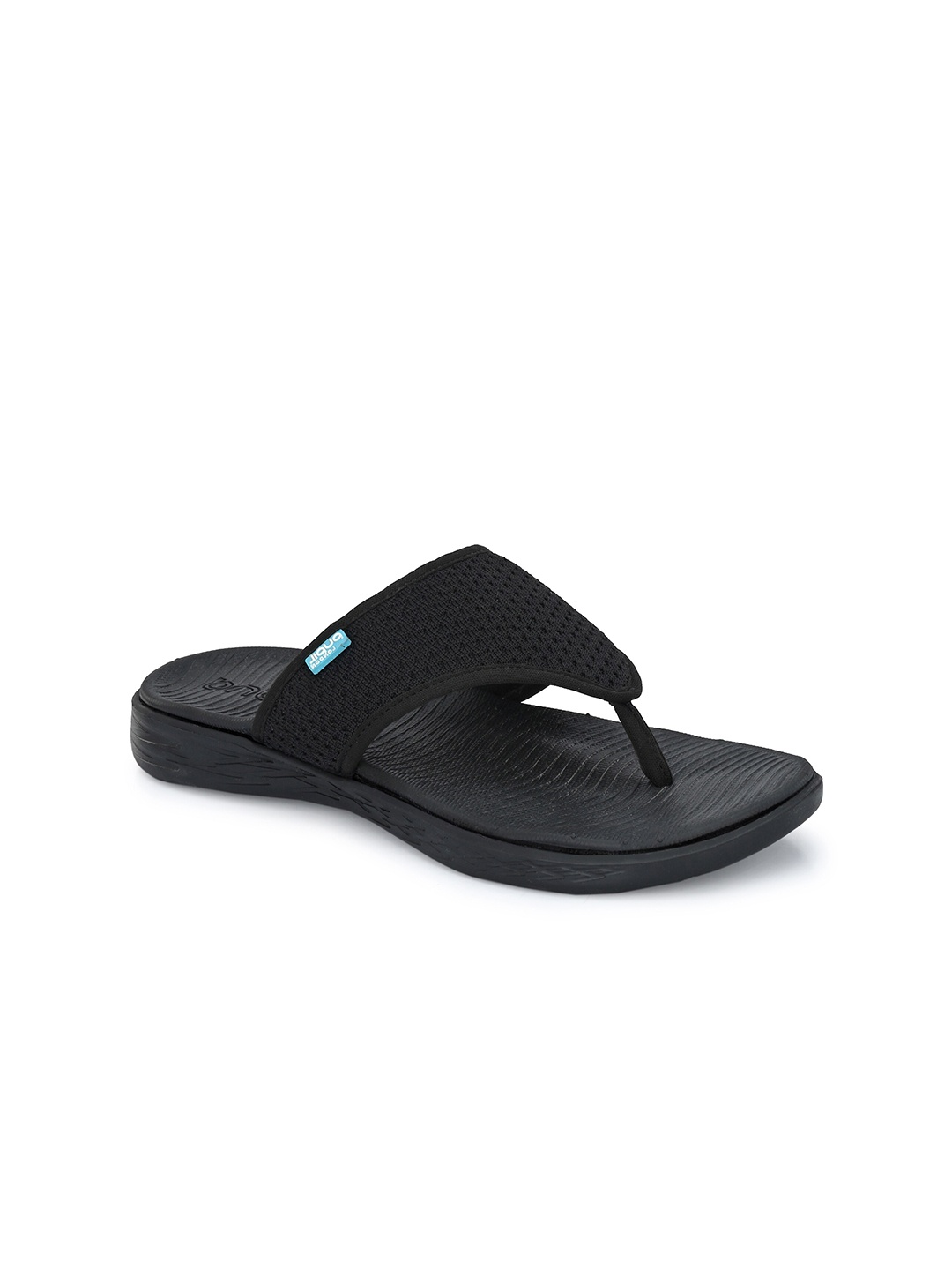 

Pupil London Women Textured Thong Flip-Flops, Black