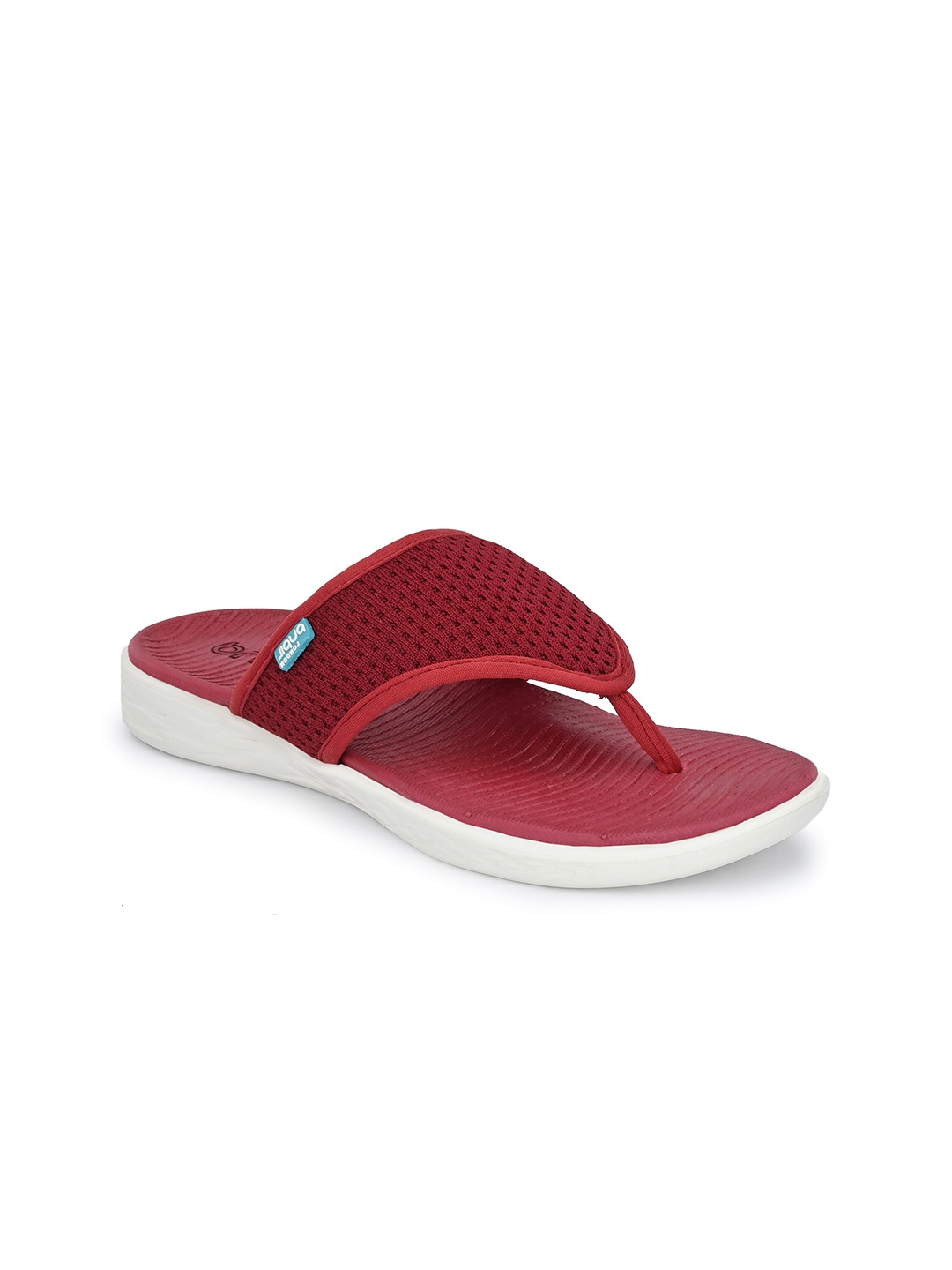 

Pupil London Women Textured Thong Flip-Flops, Maroon