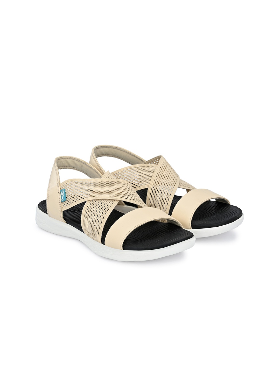 

Pupil London Women Textured Sports Sandals, Beige