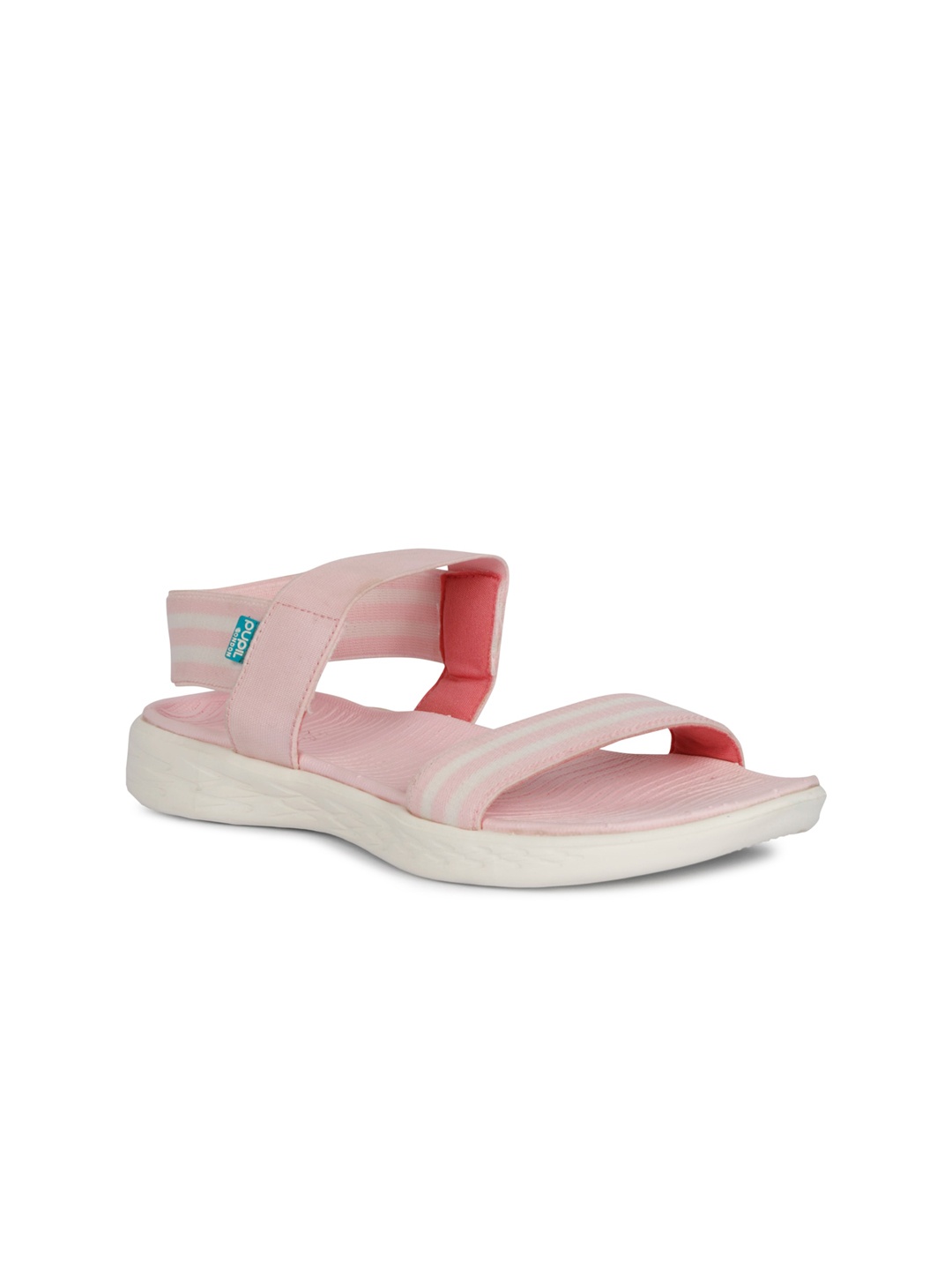 

Pupil London Women Striped Sports Sandals, Pink
