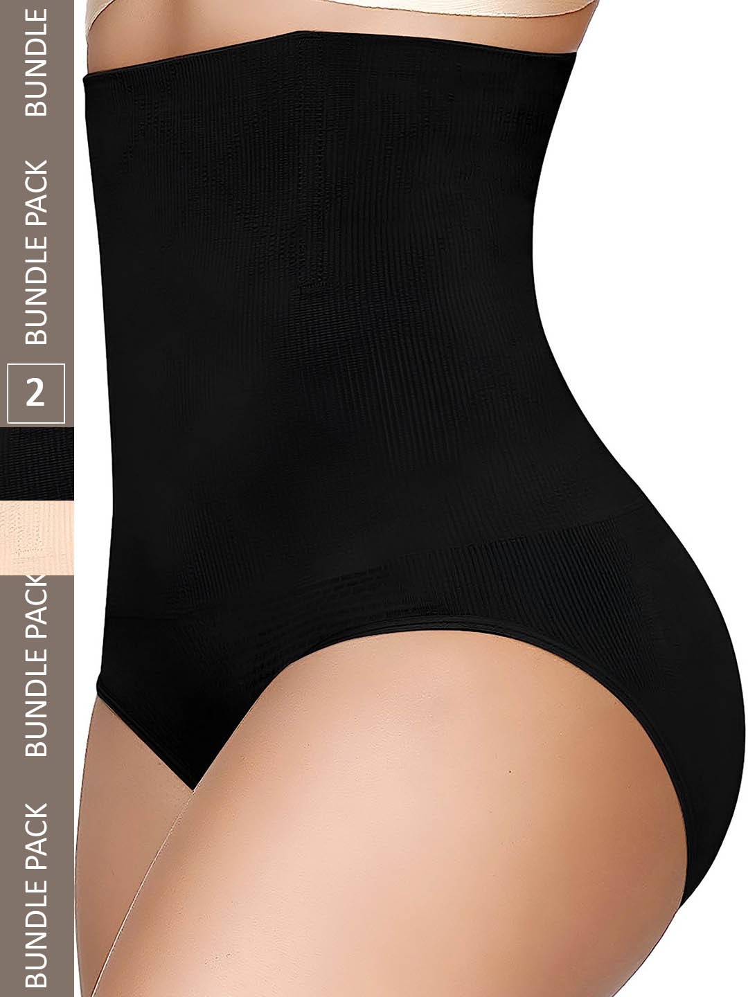 

Hill Islands Women Pack of 2 Black & Beige Tummy Tucker Shapers