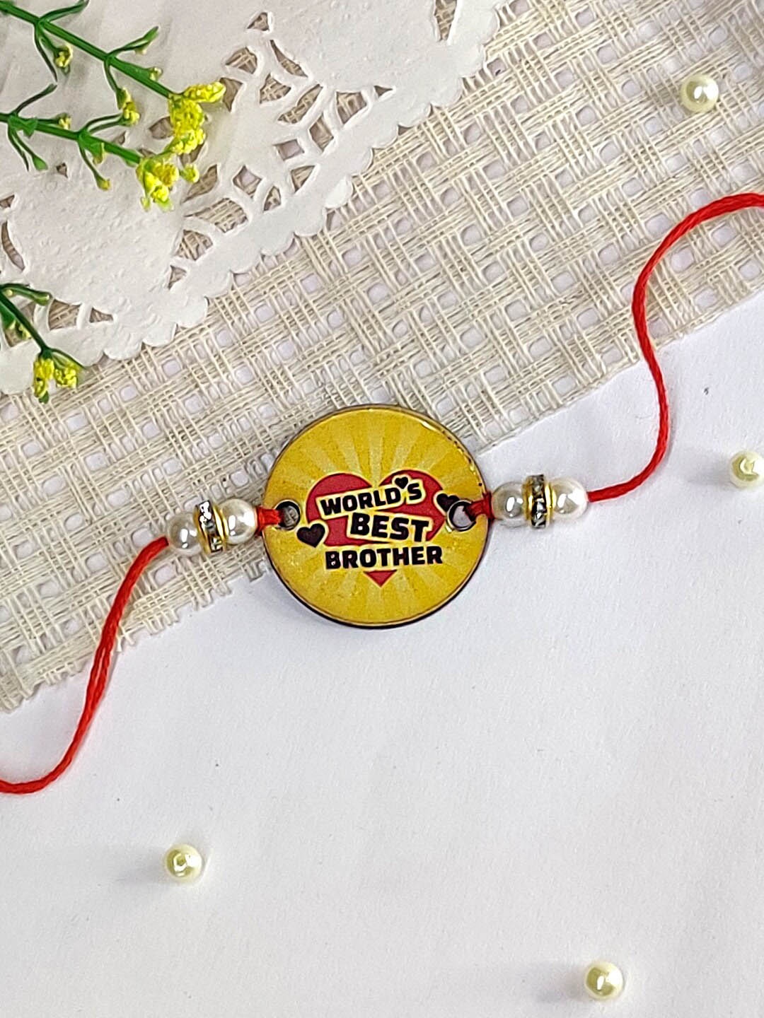 

The Magic Wand Kids Beaded Rakhi, Yellow