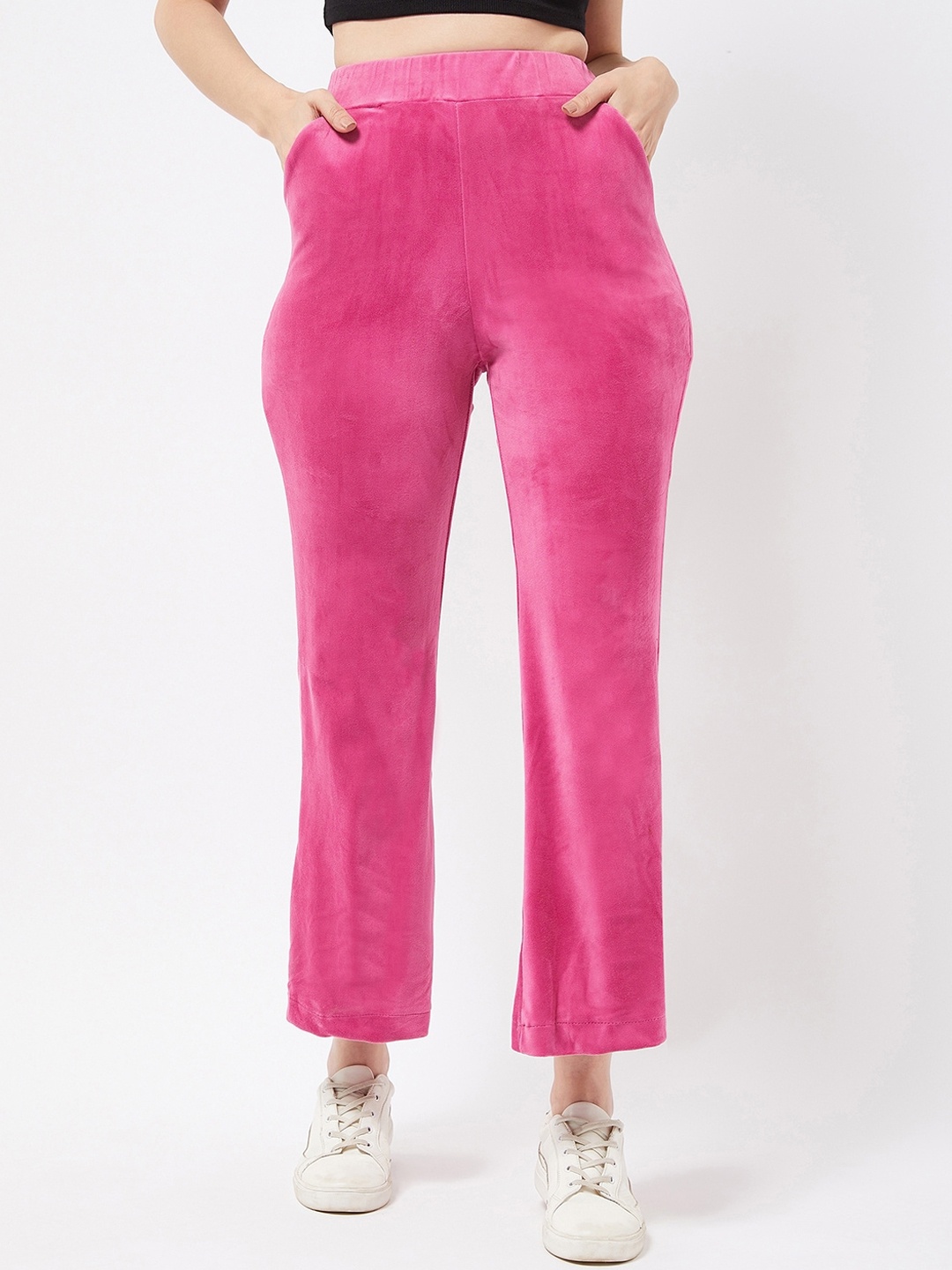 

COLOR CAPITAL High-Rise Parallel Trousers, Fuchsia