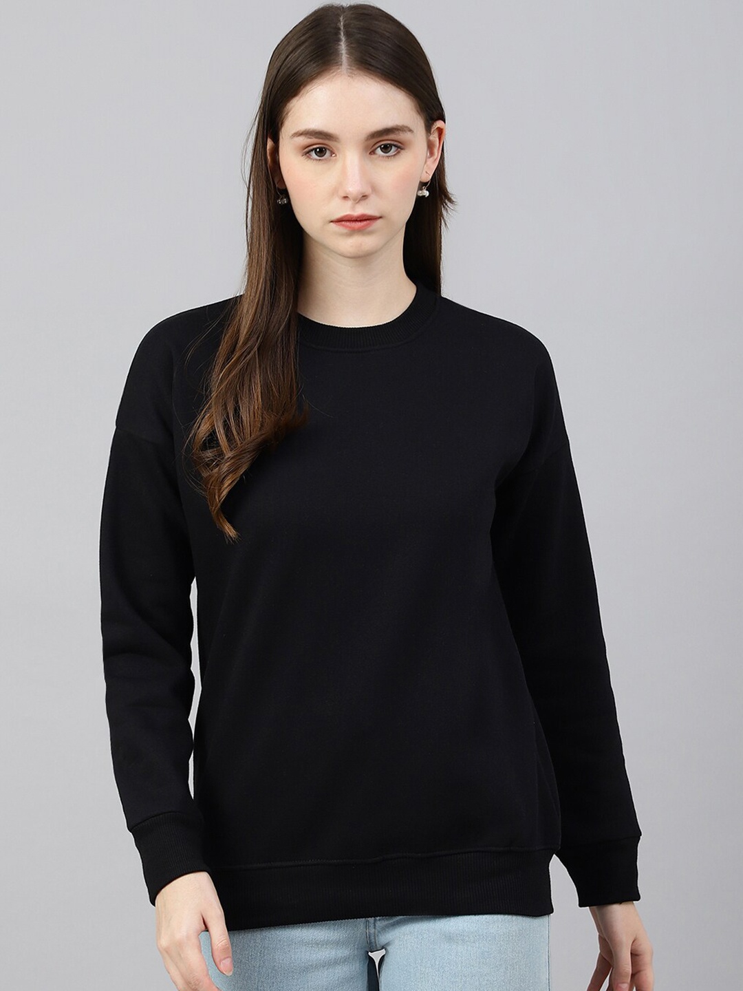 

COLOR CAPITAL Oversized Cotton Sweatshirt, Black