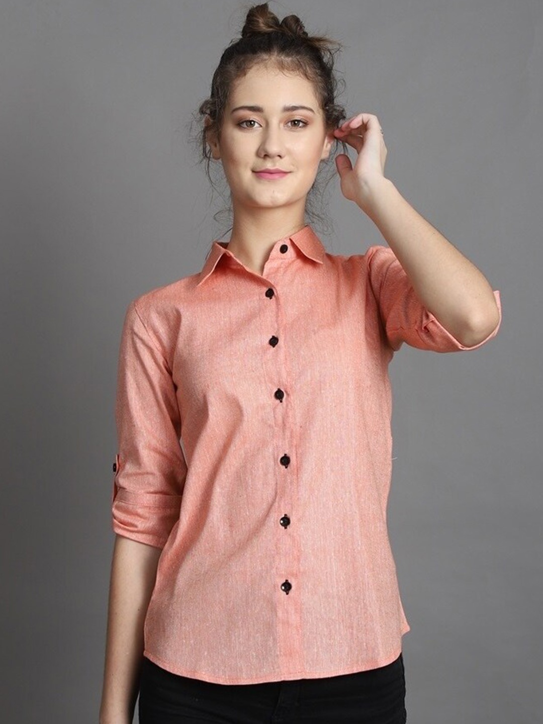 

BAESD Comfort Spread Collar Cotton Casual Shirt, Pink
