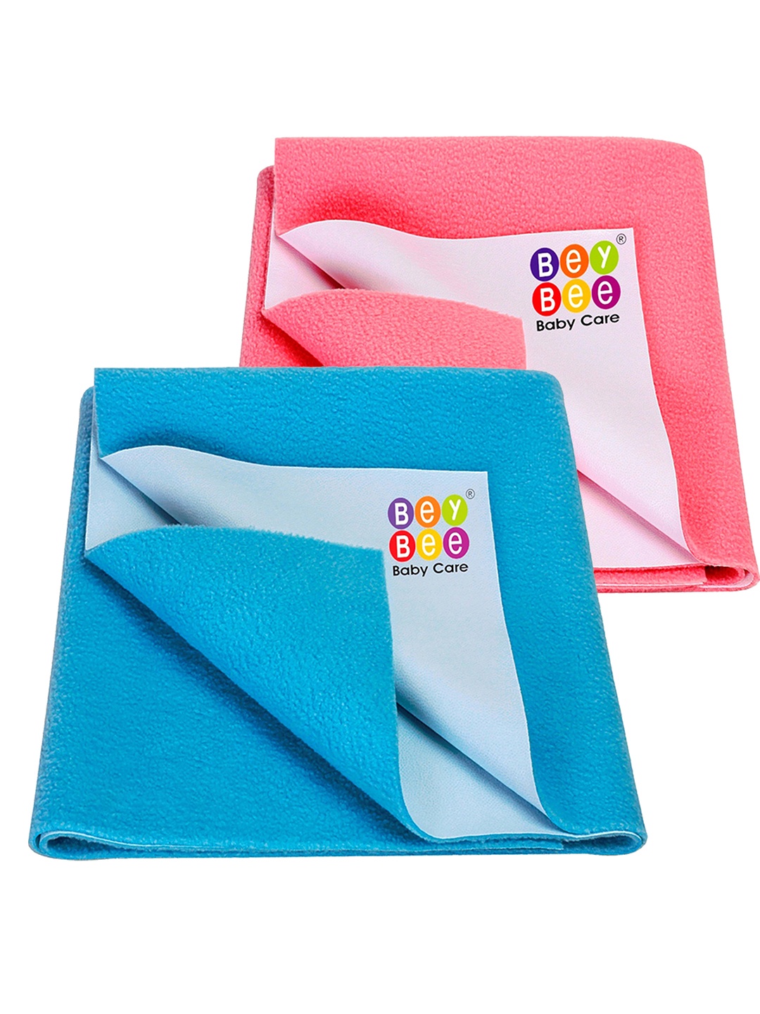 

BeyBee Kids Rose & Blue 2-Pieces Cotton Reusable Dry Sheet Mattress Protector