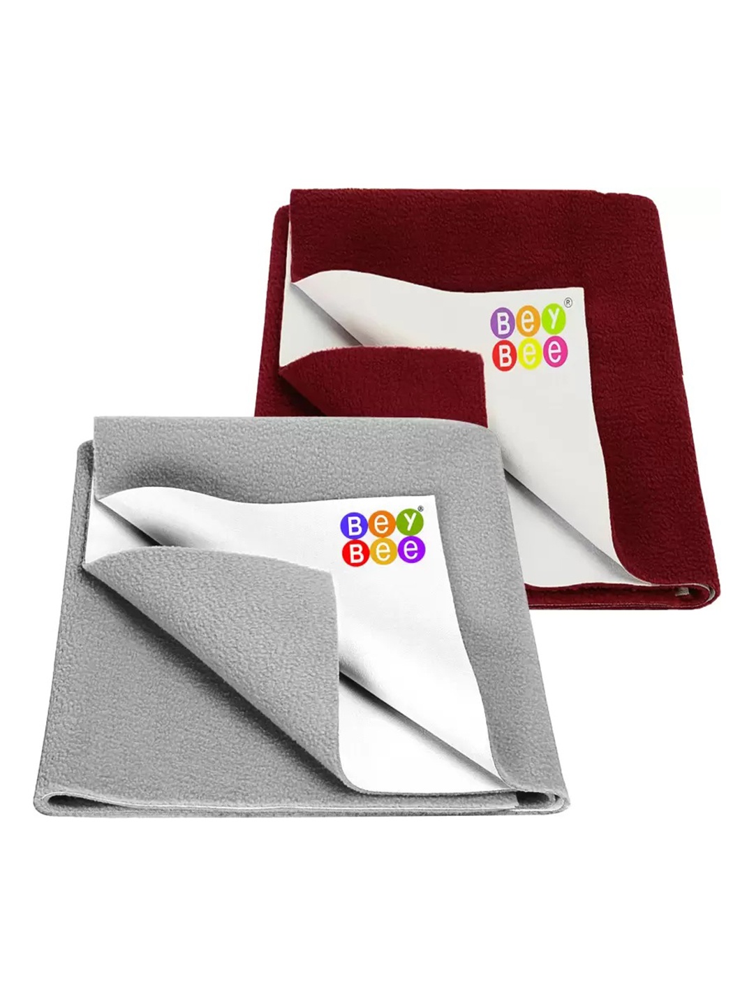 

BeyBee Kids Maroon & Grey 2-Pieces Mattress Protector