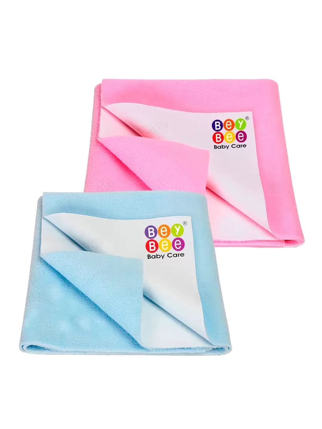 

BeyBee Kids Pink & Blue 2 Pieces Cotton Breathable & Lightweight Mattress Protector