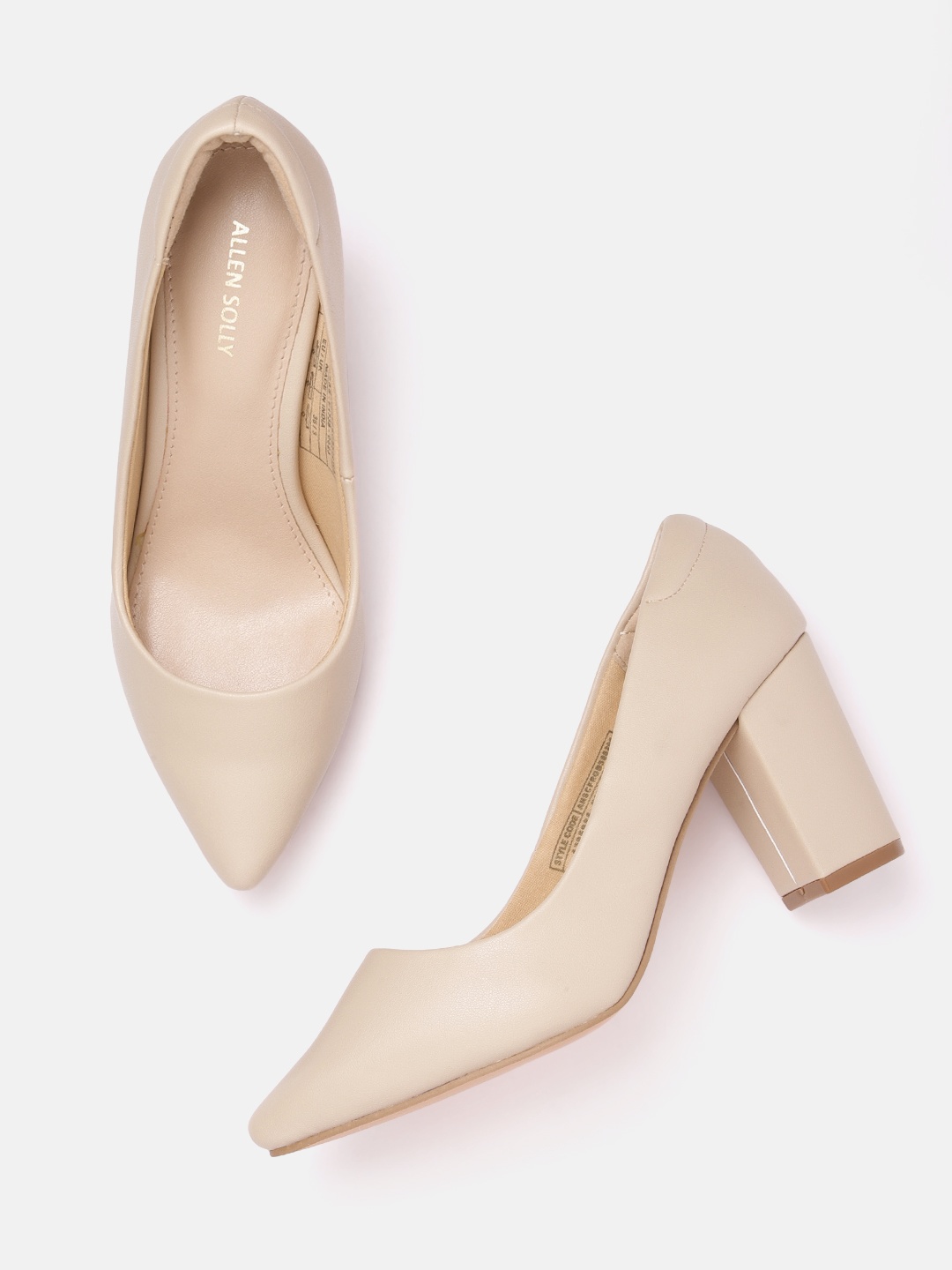 

Allen Solly Women Block Heel Pumps, Beige