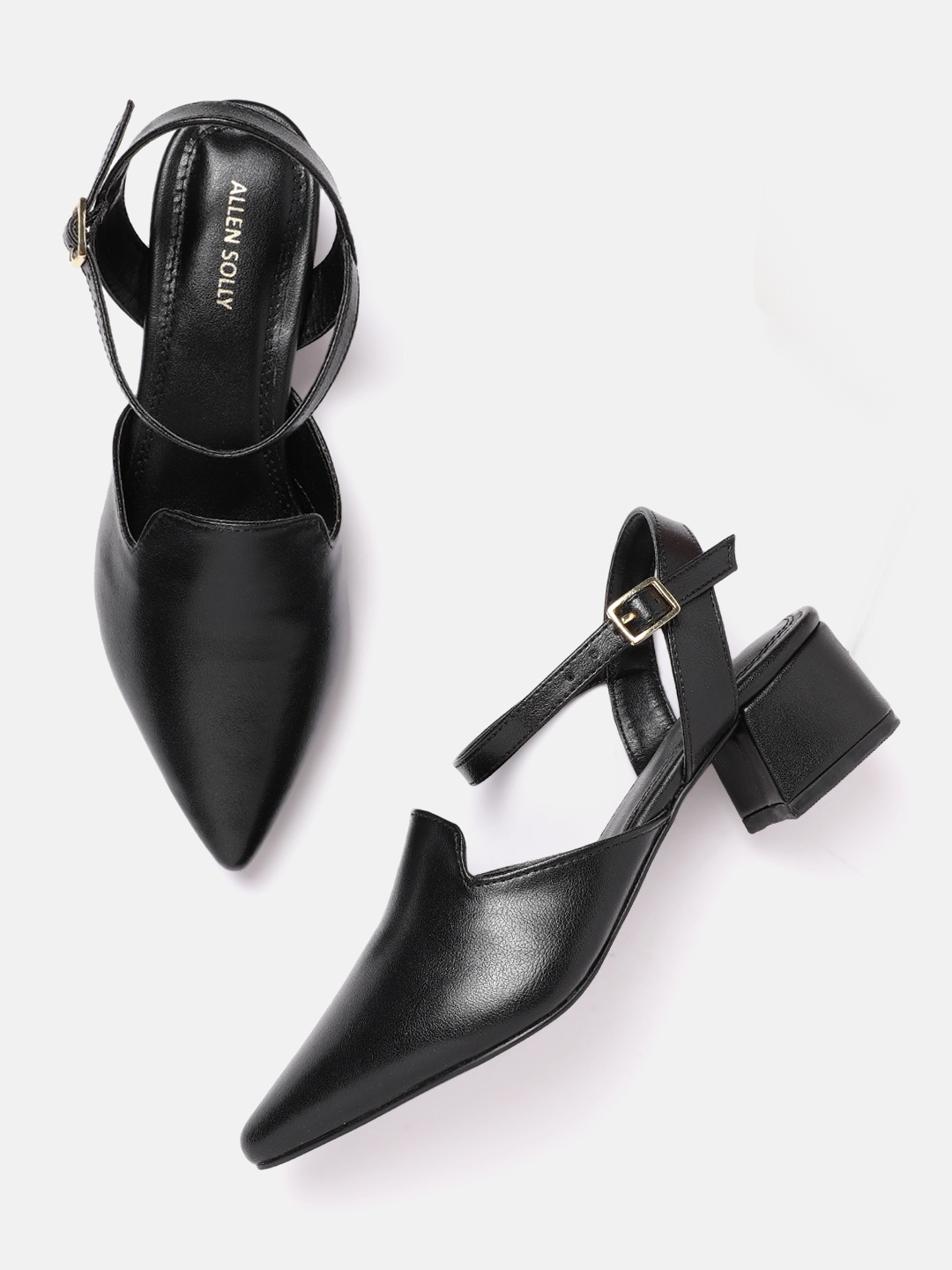 

Allen Solly Women Block Heel Mules, Black