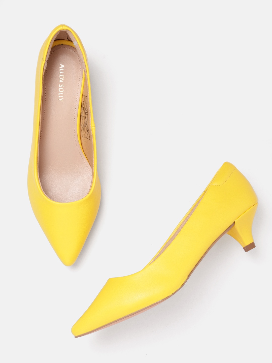

Allen Solly Women Kitten Heel Pumps, Yellow