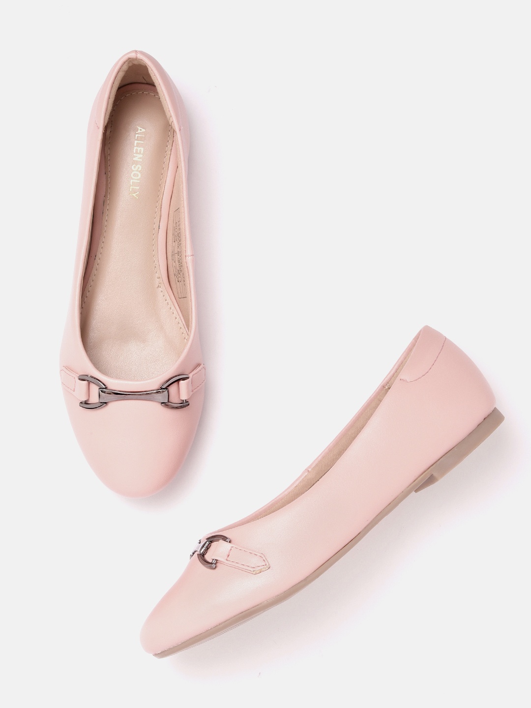 

Allen Solly Women Ballerinas with Horsebit Upper, Pink