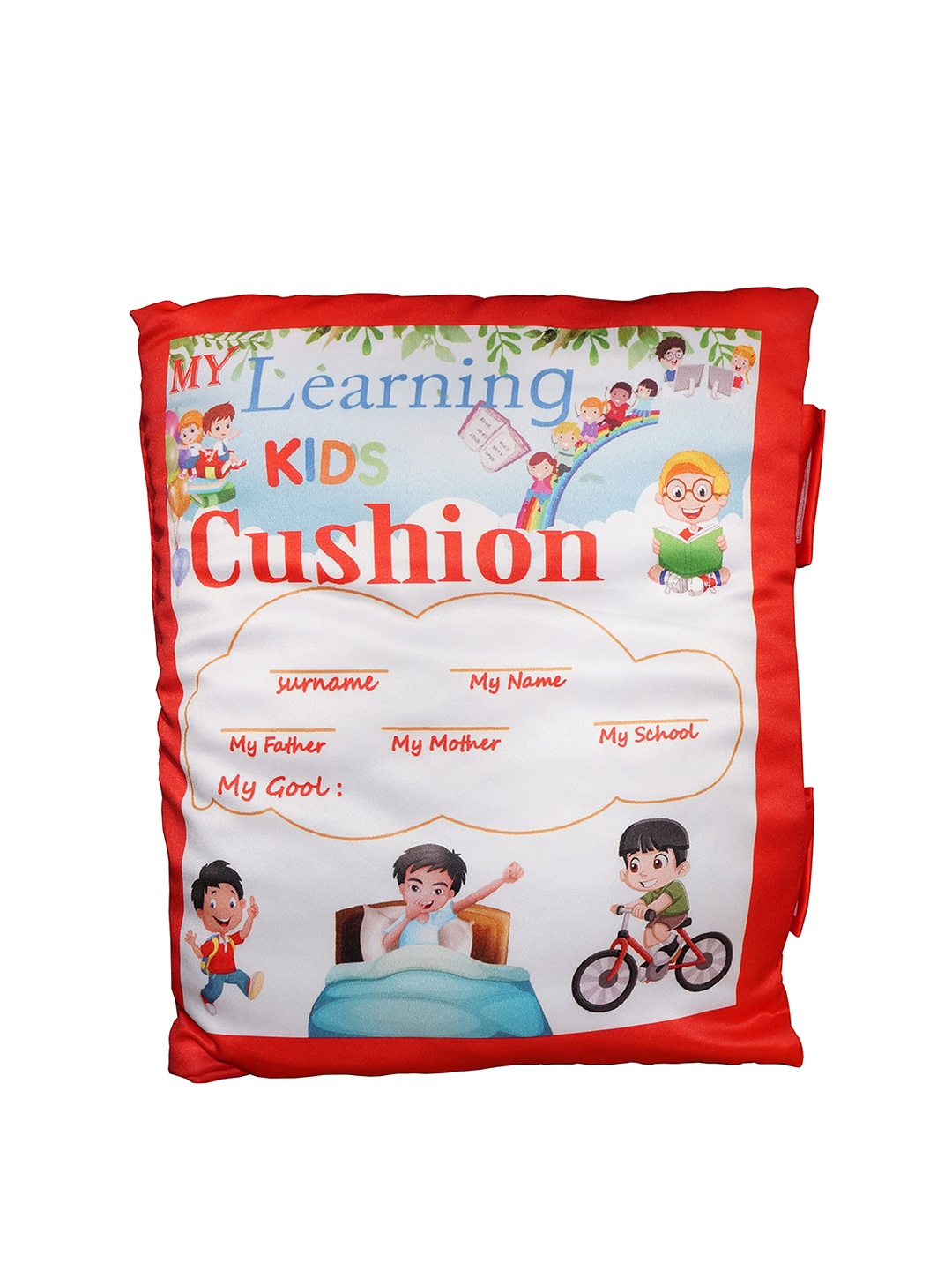 

MUREN Kids Learning and Development Early Educational Cushion Book, Red