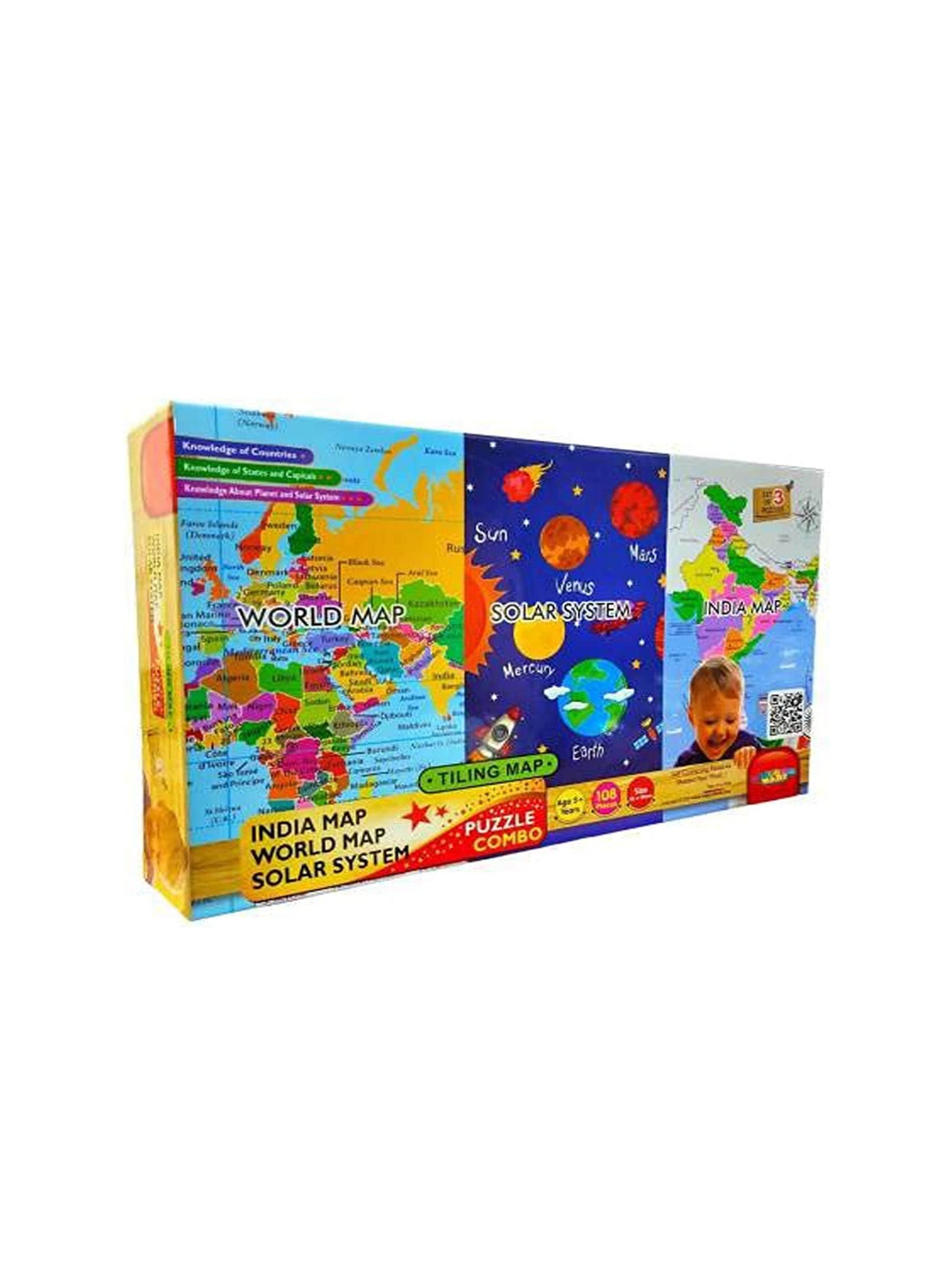 

MUREN 108-Pcs Jigsaw Puzzles Learning and Development Toys, Blue