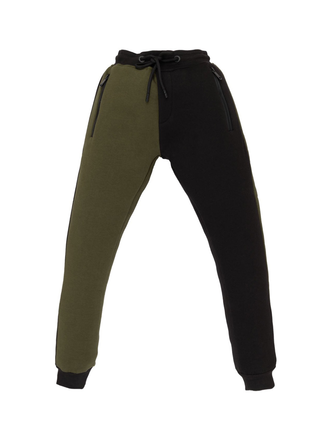 

Status Quo Boys Colorblocked Regular Fit Joggers, Olive