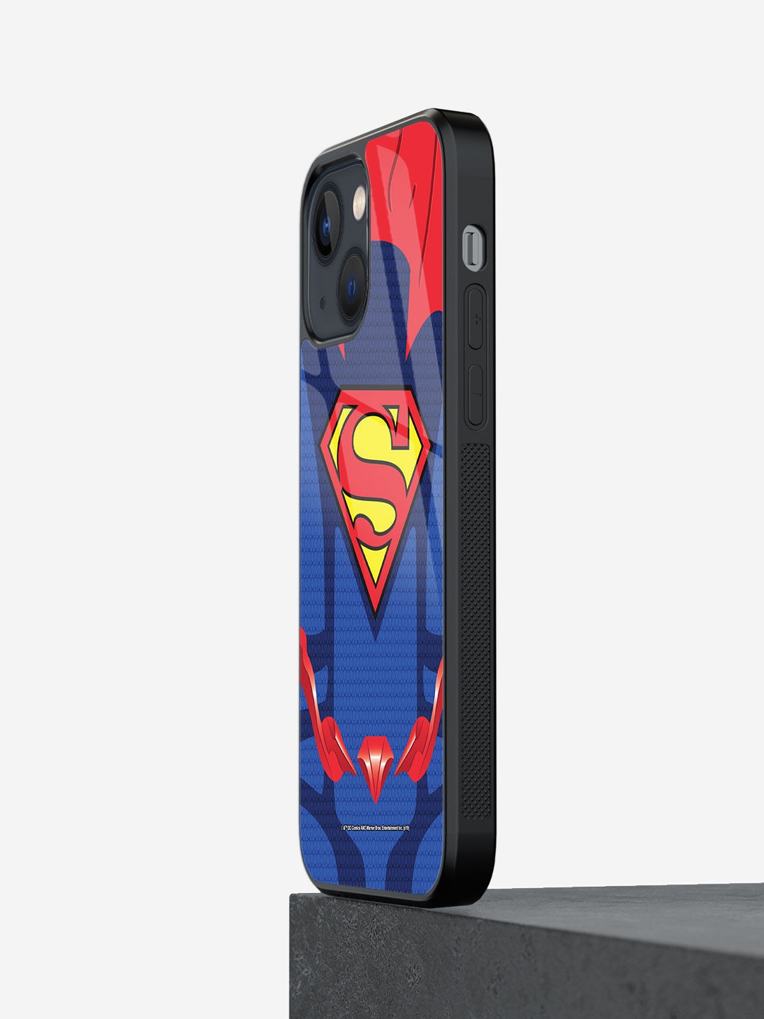 

macmerise Superman Printed iPhone 13 Mini Phone Back Case, Blue