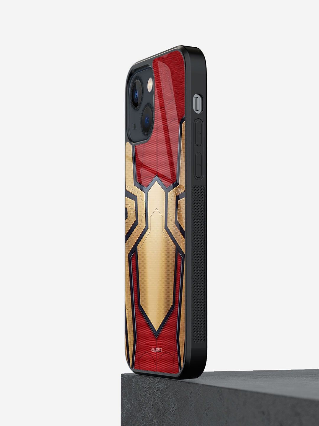 

macmerise Spider Logo Printed iPhone 13 Mini Phone BackCase, Red