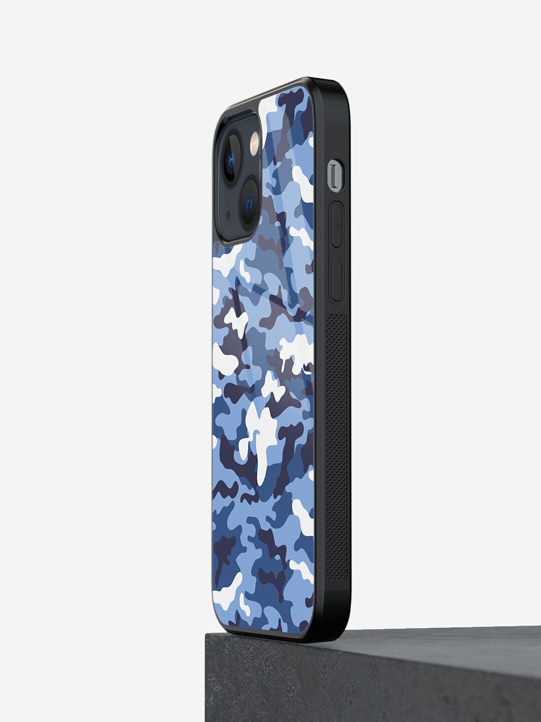 

macmerise Camo Navy Design iPhone 13 Mini Back Case, Blue