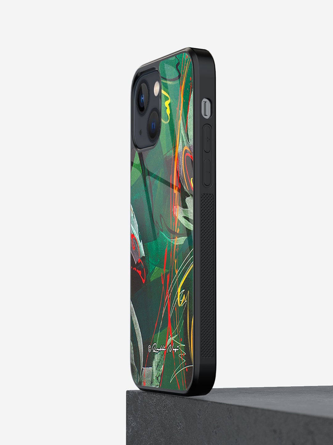 

macmerise Strokes of Life Design iPhone 13 Mini Back Case, Green
