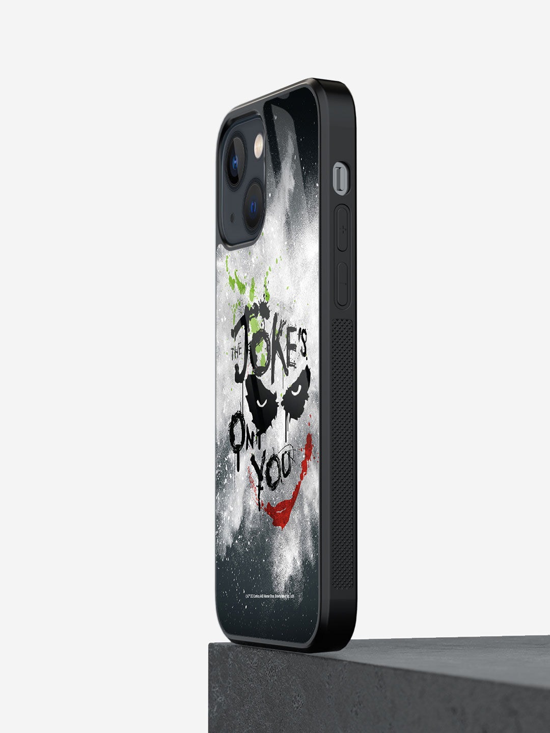 

Macmerise The Jokes On You Design Glass Case for iPhone 13 Mini, Black