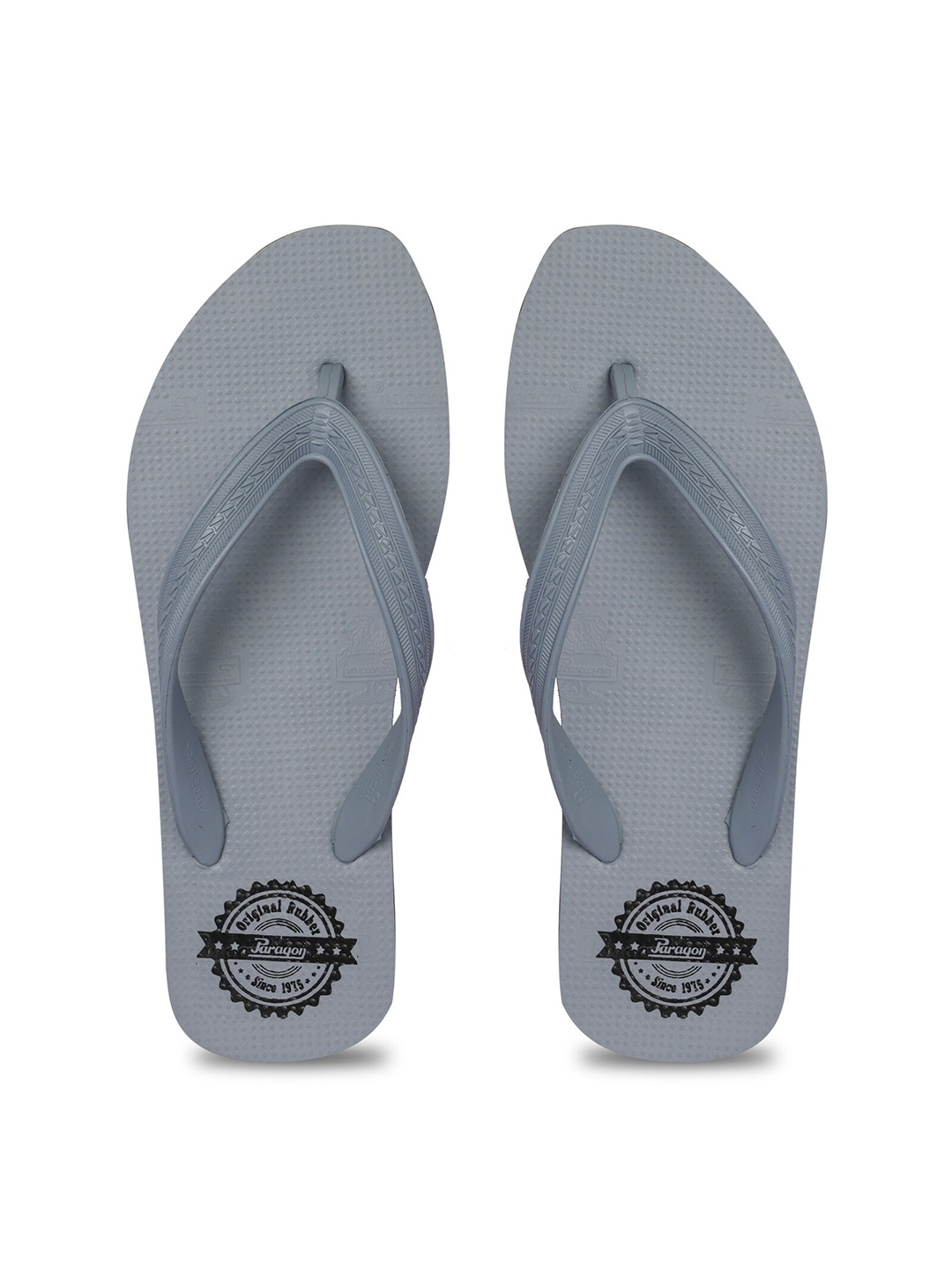 

Paragon Men Lightweight Rubber Thong Flip-Flops, Grey