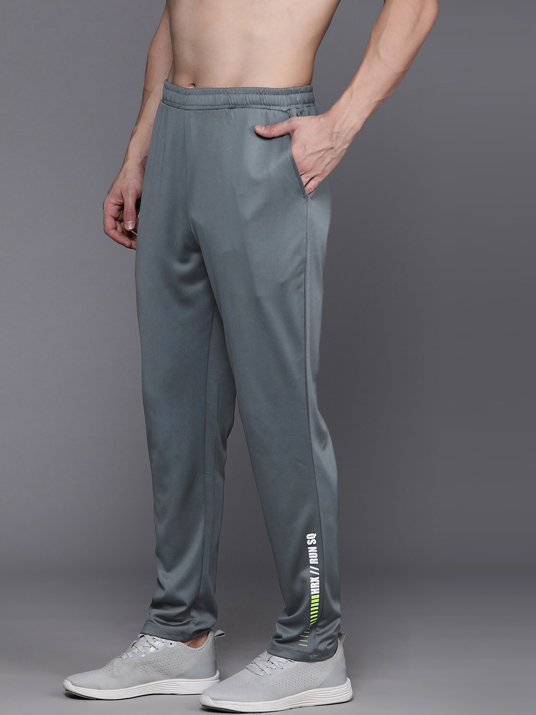 

HRX by Hrithik Roshan Men Rapid-Dry Running Track Pants, Grey