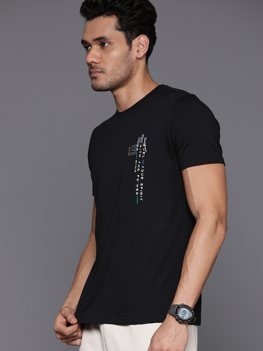 

HRX by Hrithik Roshan Men Printed Lifestyle T-shirt, Black