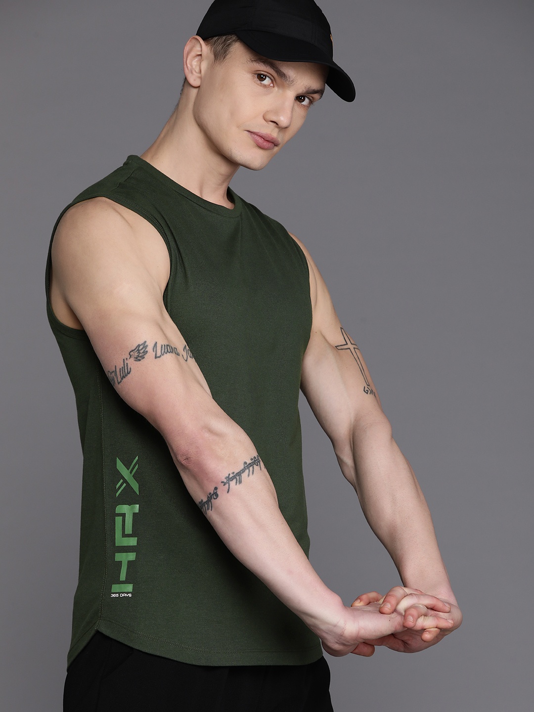 

HRX by Hrithik Roshan Rapid-Dry Training T-shirt, Green