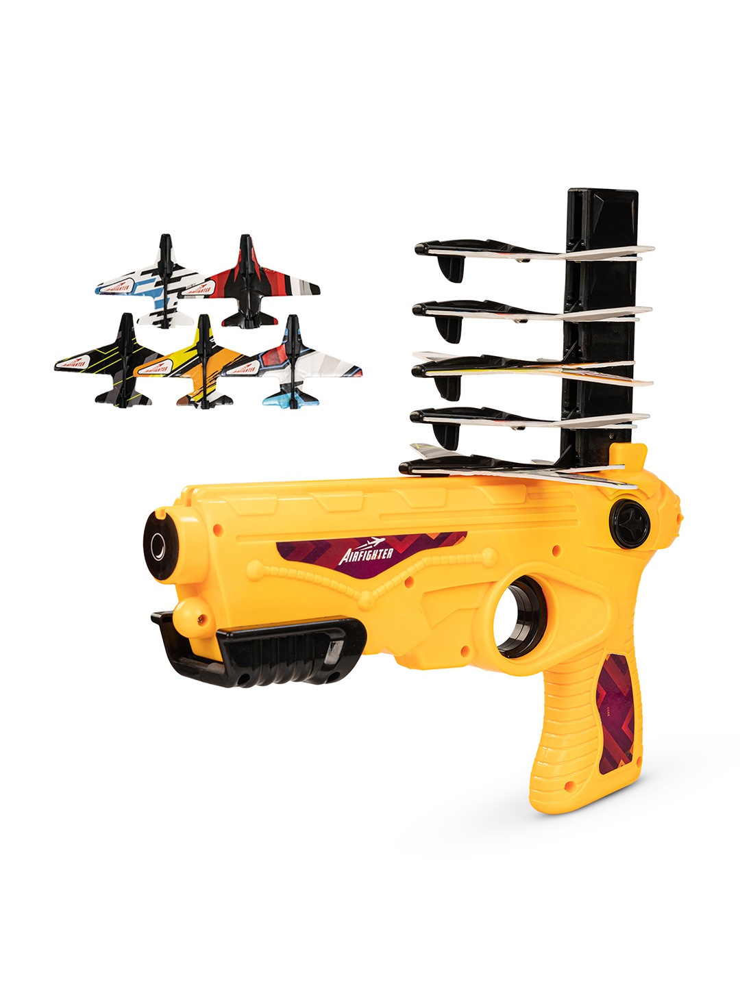 

BAYBEE Airplane Launcher Toy Catapult Plane Gun, Yellow