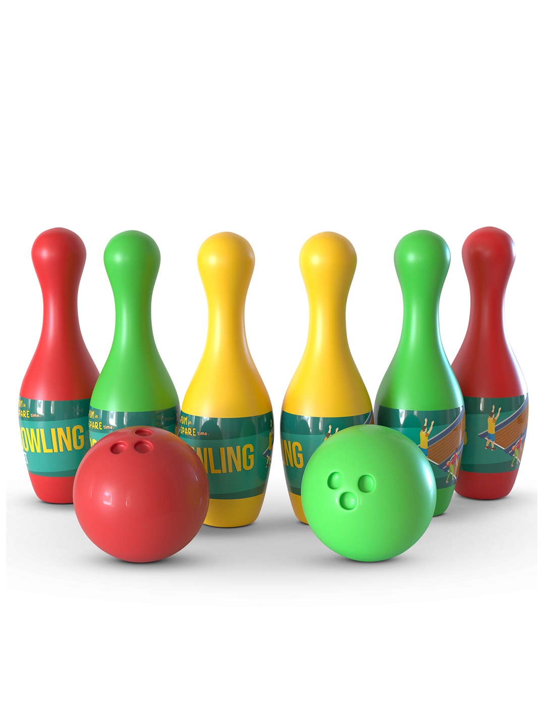 

BAYBEE Multicolor 6 Bottles & 2 Balls Plastic Bowling Set, Multi