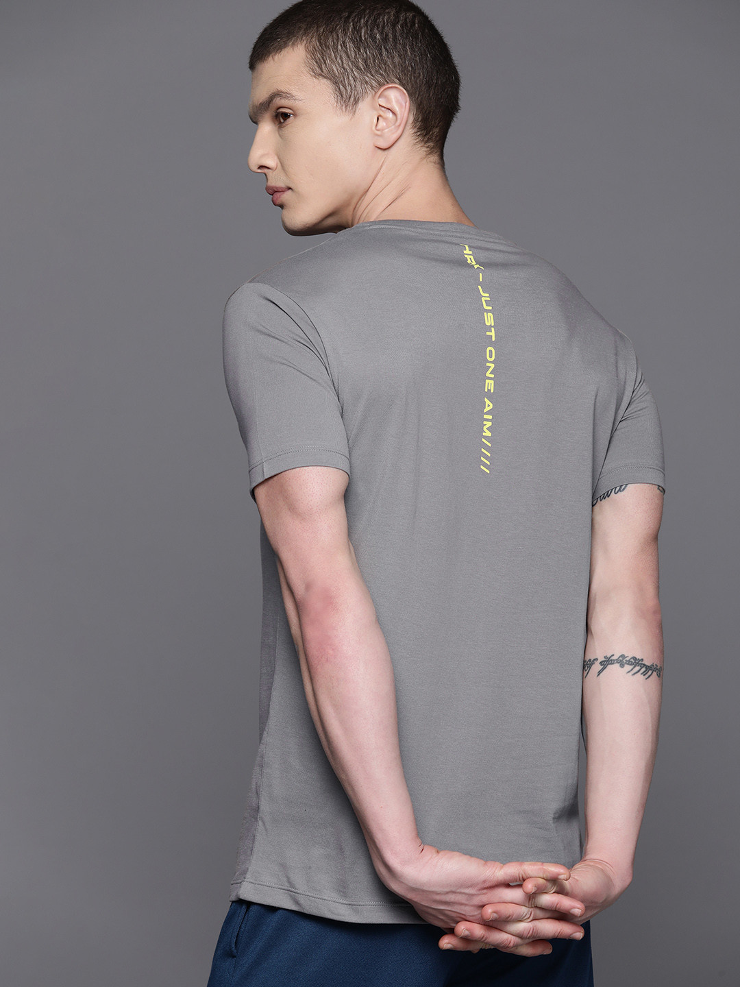 

HRX by Hrithik Roshan Regular Fit Training T-shirt, Grey