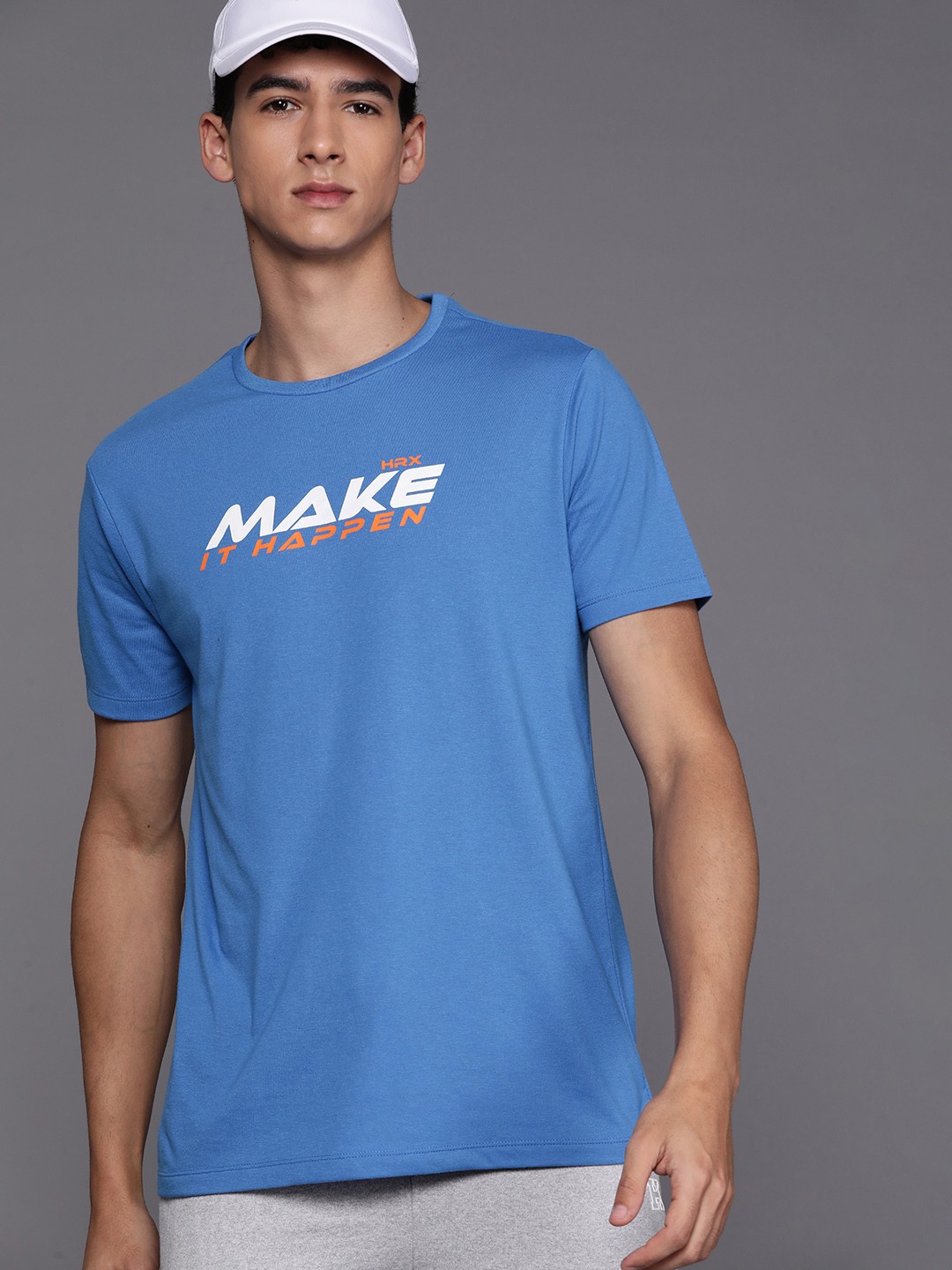 

HRX by Hrithik Roshan Men Printed T-shirt, Blue