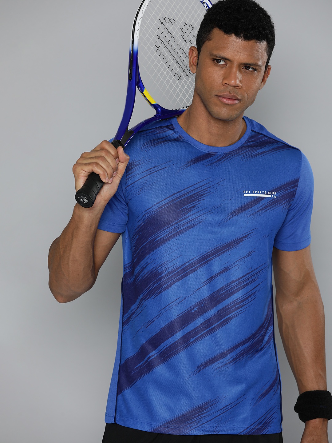 

HRX by Hrithik Roshan Rapid-Dry Printed Sports T-shirt, Blue