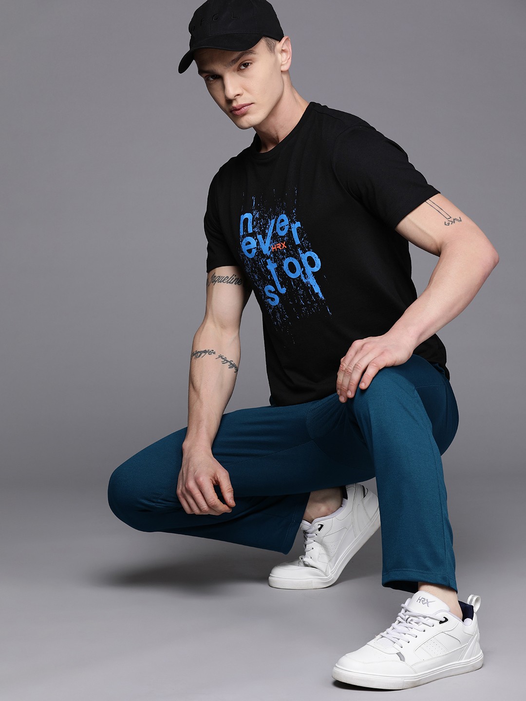

HRX by Hrithik Roshan Typography Print Lifestyle T-shirt, Black