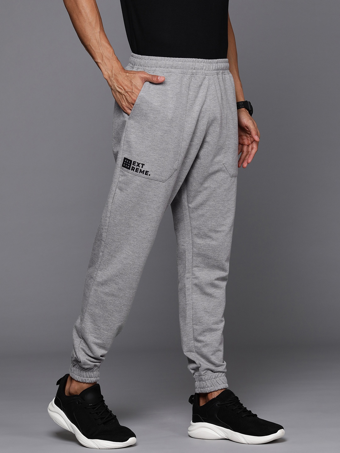 

HRX by Hrithik Roshan Men Lifestyle Joggers, Grey melange