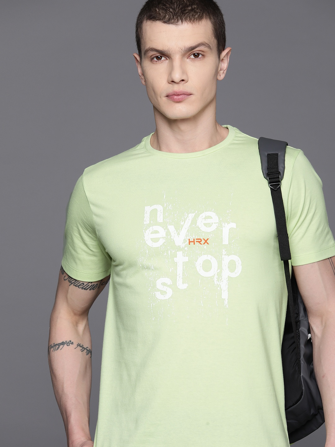 

HRX by Hrithik Roshan Printed Regular Fit T-shirt, Green