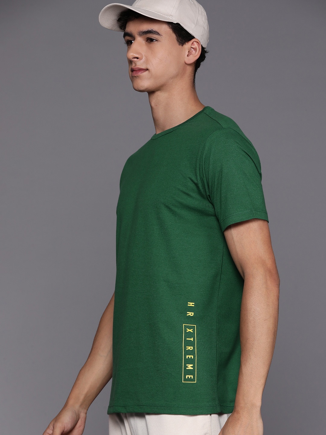 

HRX by Hrithik Roshan Men Placement Detail T-shirt, Green