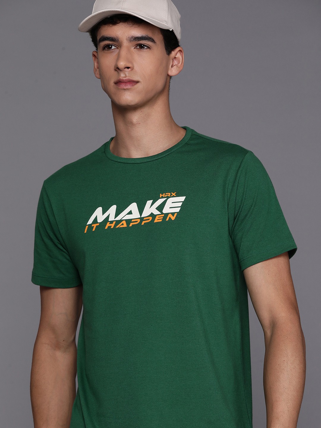 

HRX by Hrithik Roshan Men Typography Printed T-shirt, Green
