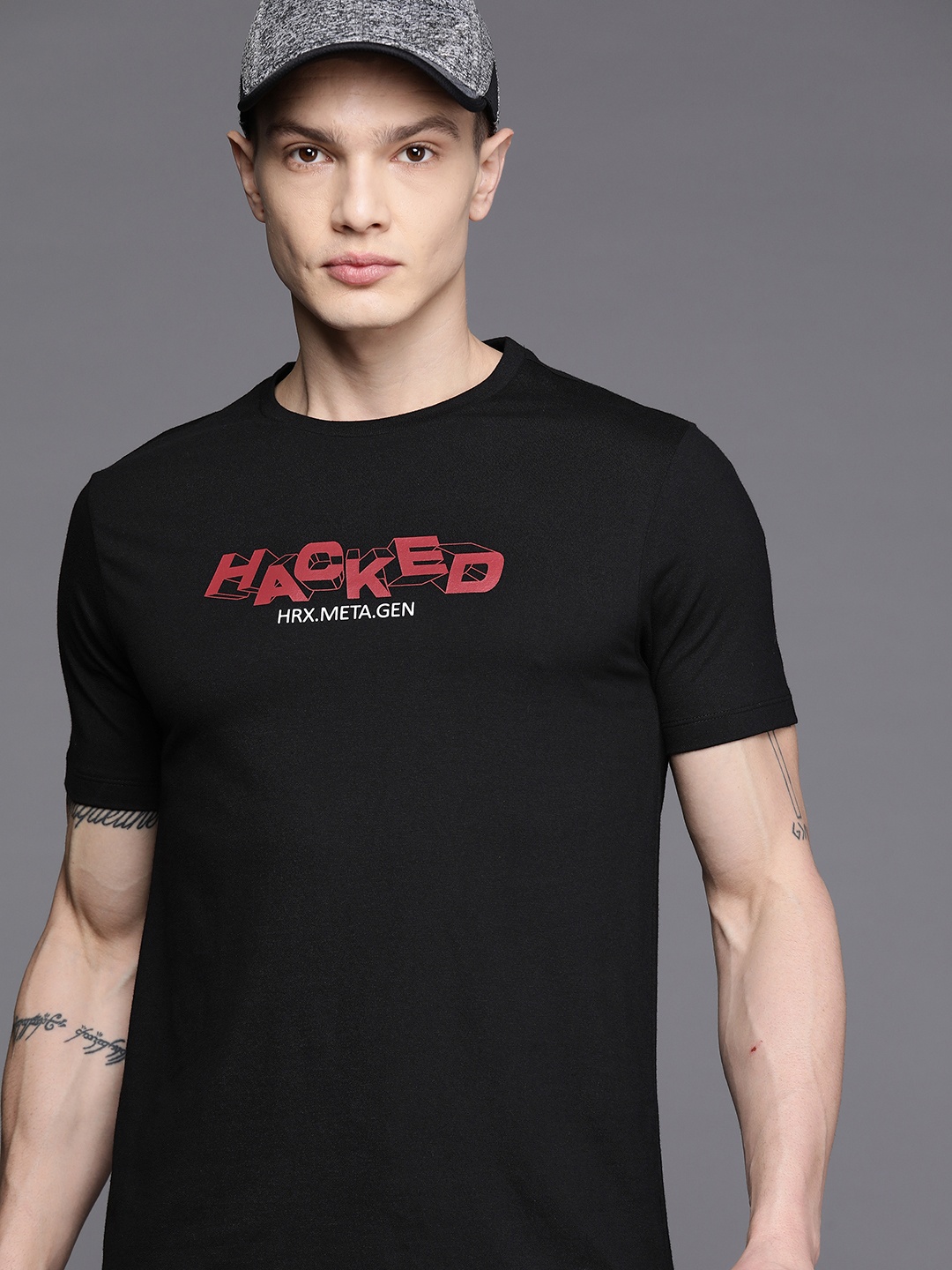 

HRX by Hrithik Roshan Typography Print Lifestyle T-shirt, Black