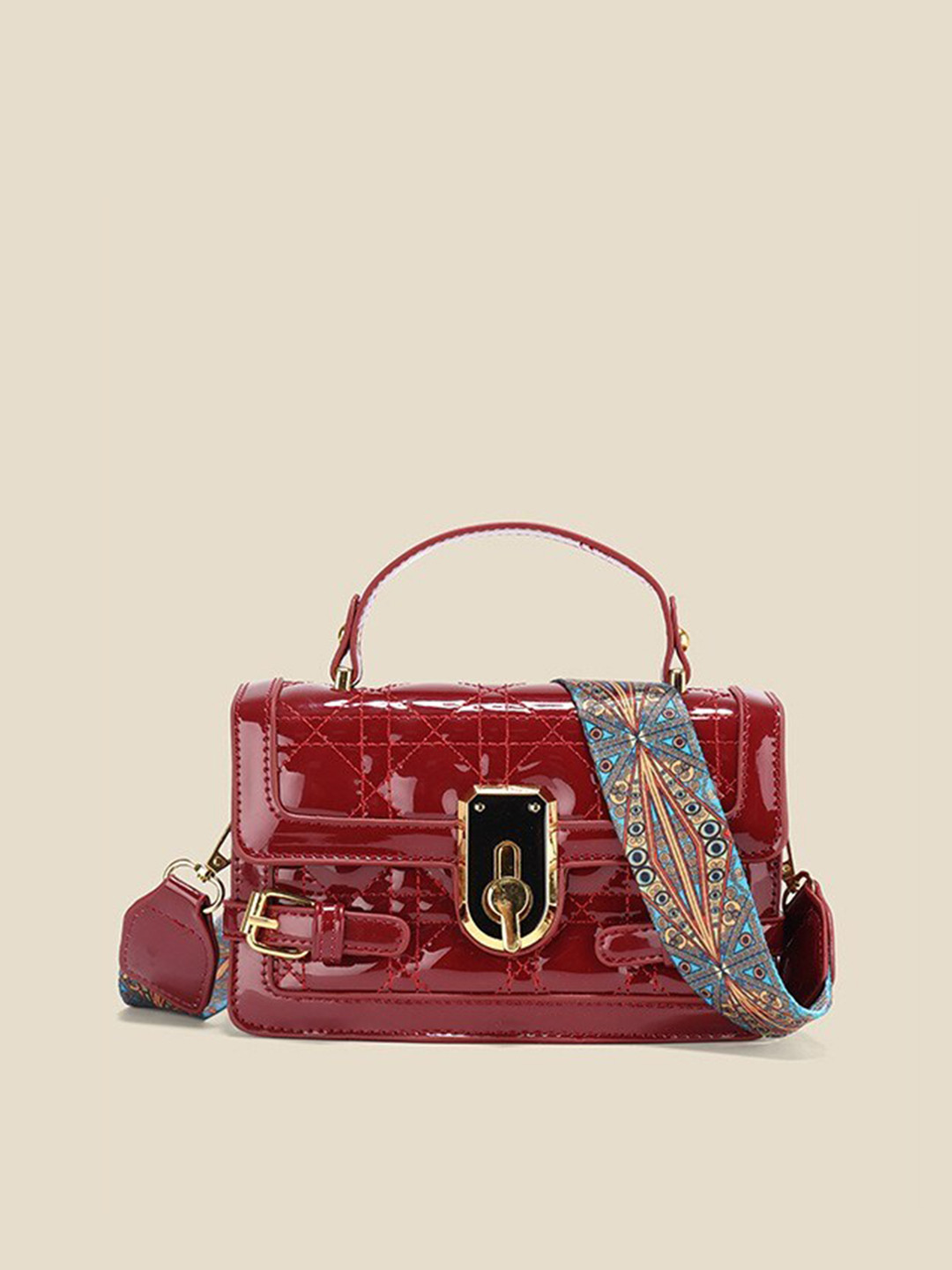 

Diana Korr Structured Handheld Bag With Quilted, Red