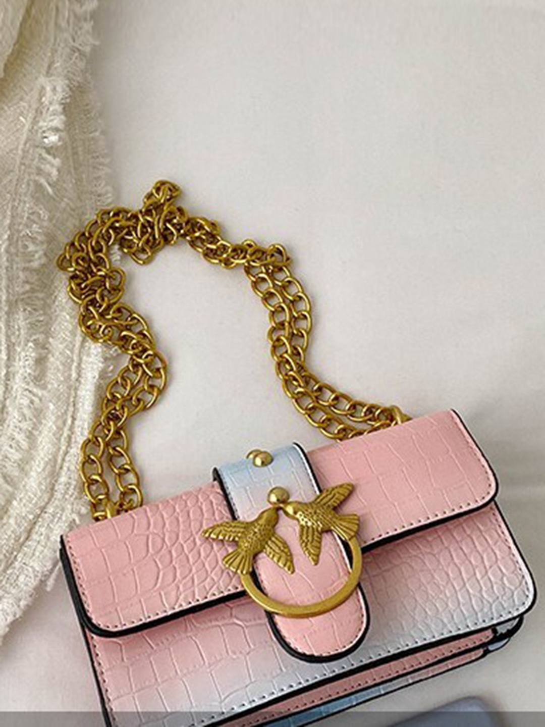 

Diana Korr Textured Structured Sling Bag, Pink