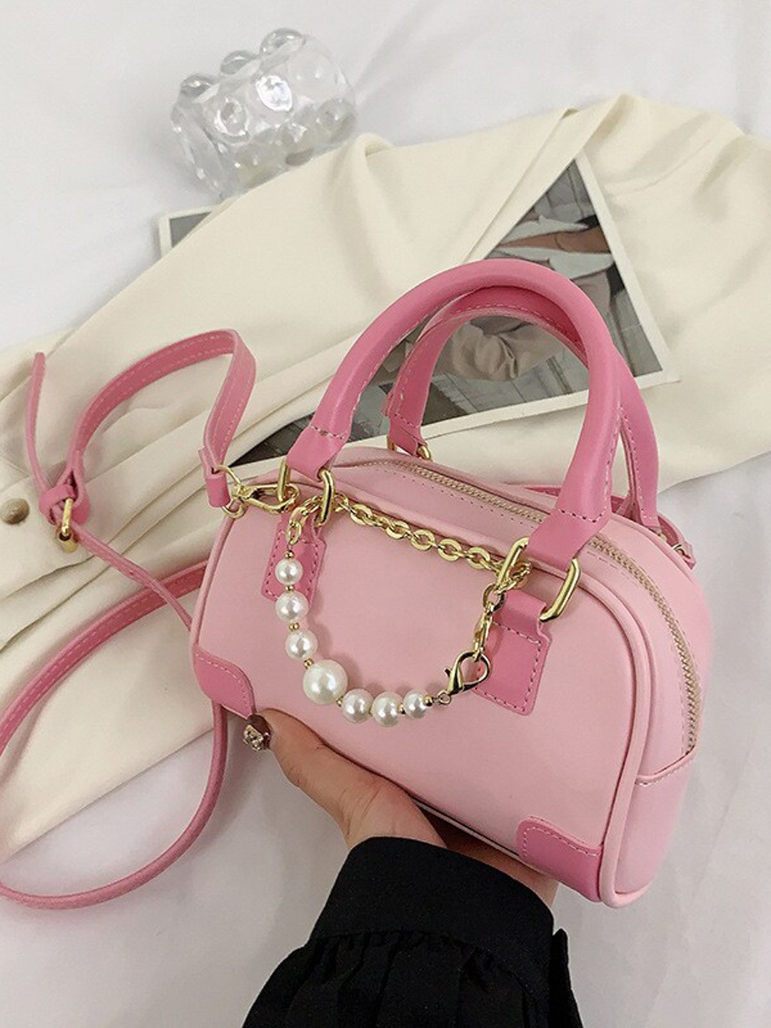 

Diana Korr Structured Handheld Bag, Pink