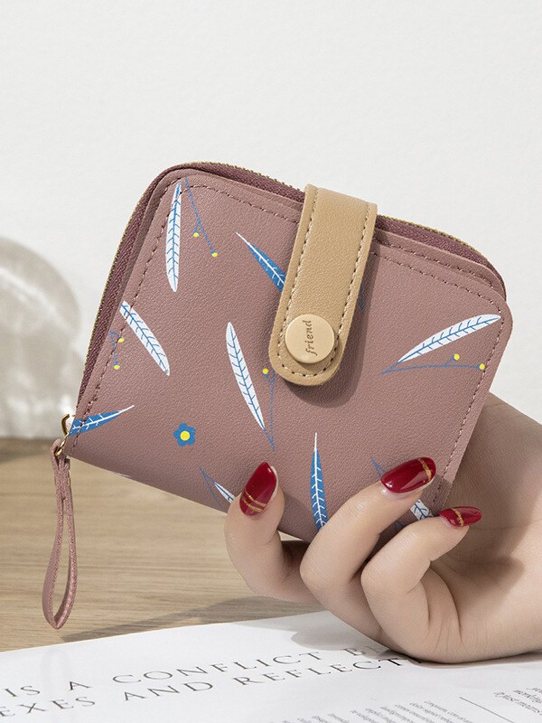 

Diana Korr Pink Colourblocked PU Structured Sling Bag