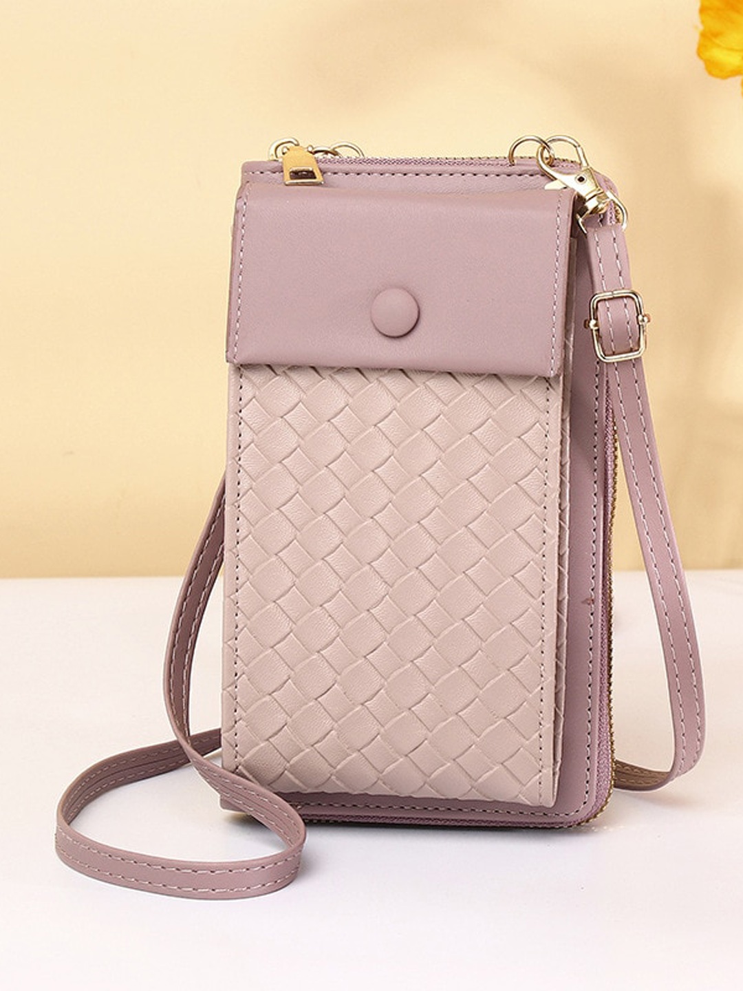 

Diana Korr Textured Mobile Pouch, Mauve