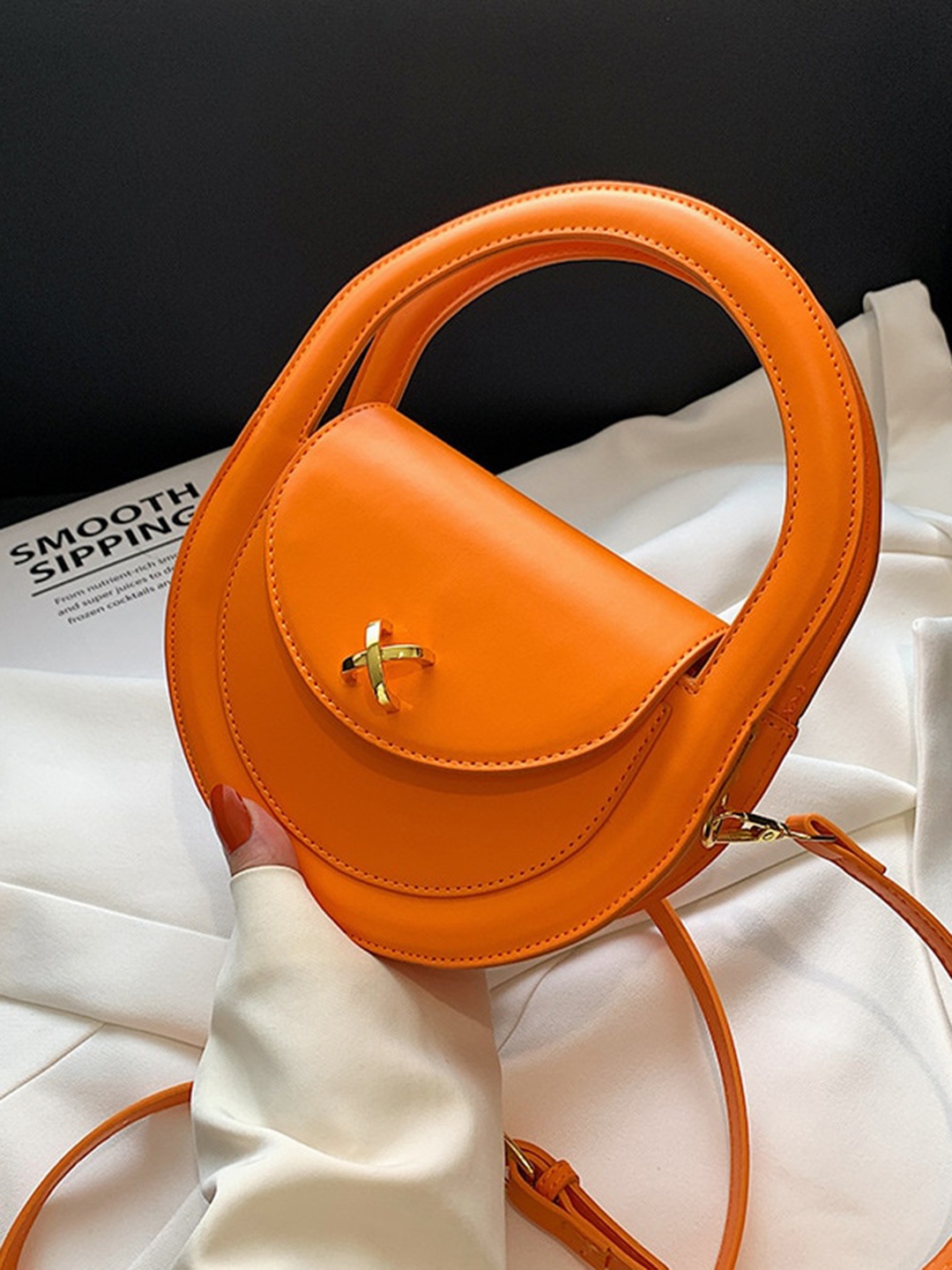 

Diana Korr PU Structured Handheld Bag, Orange
