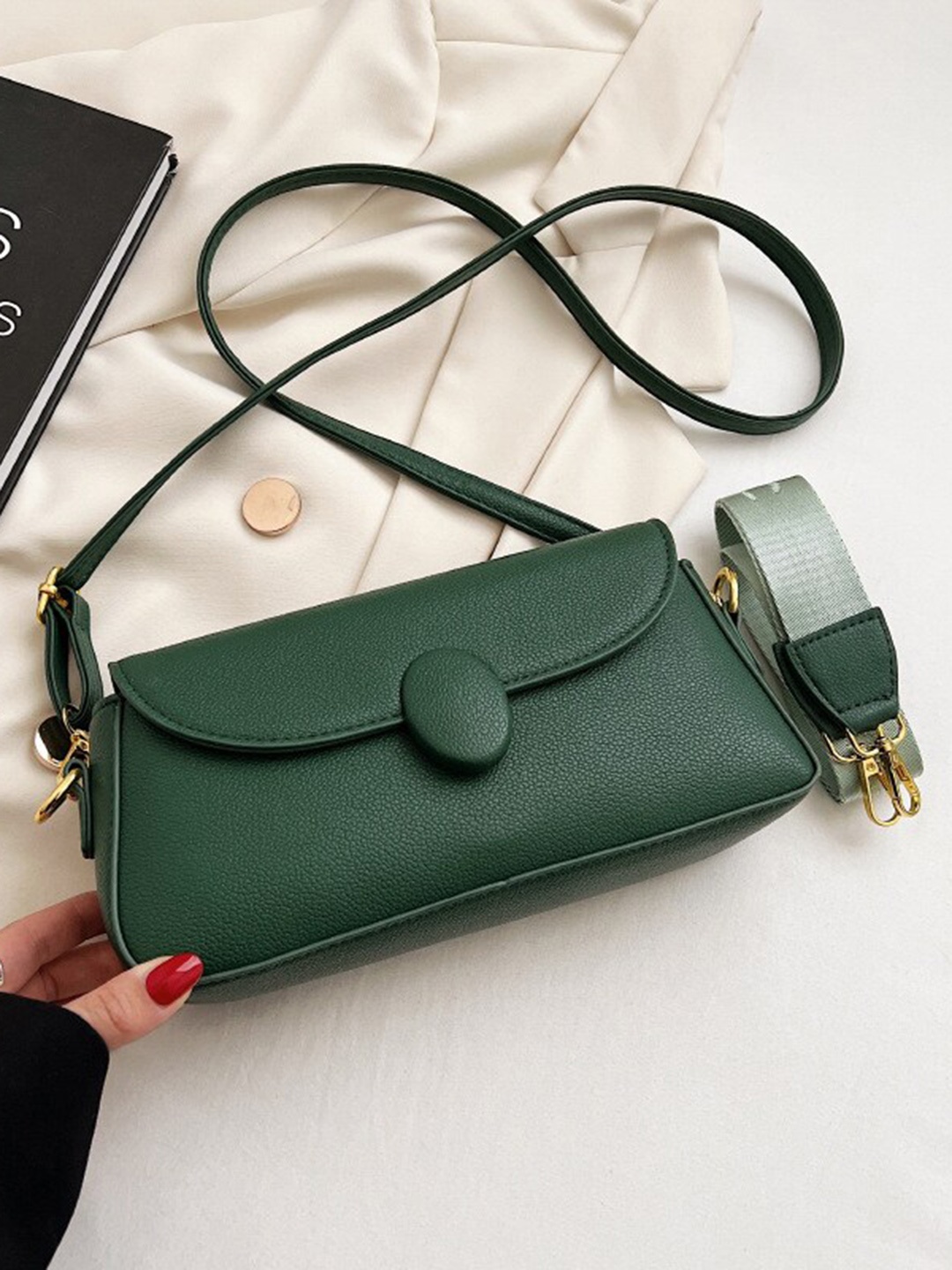 

Diana Korr Structured Sling Bag, Green