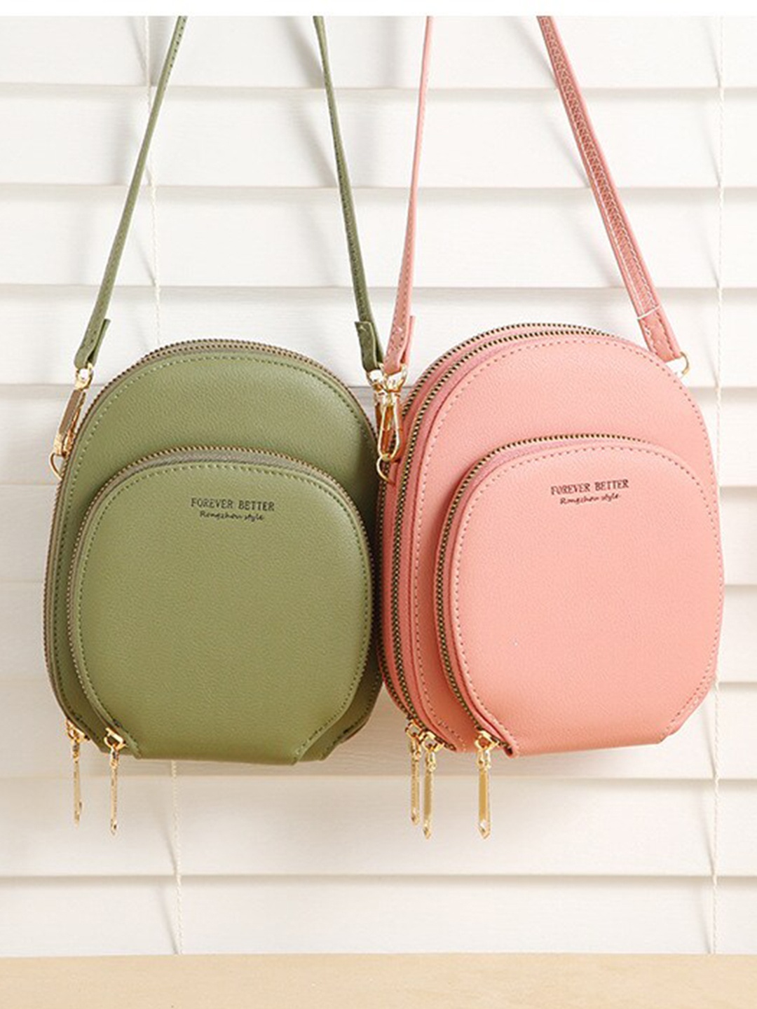 

Diana Korr Pink PU Half Moon Satchel