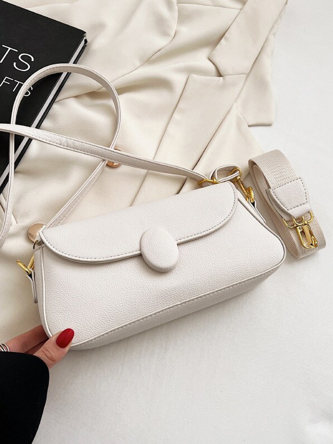 

Diana Korr Structured Handheld Bag, White