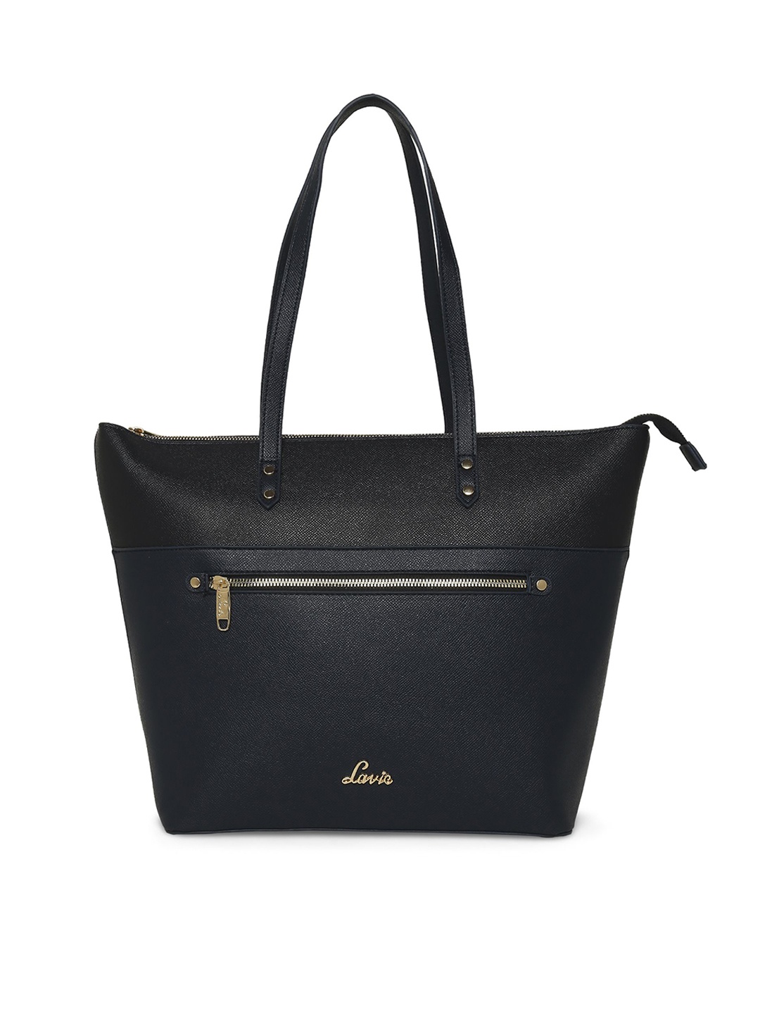 

Lavie Textured Structured Tote Bag, Navy blue