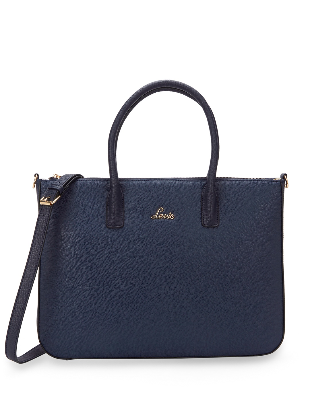 

Lavie Textured Structured Handheld Bag, Navy blue